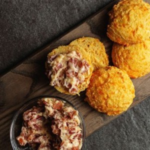 Keto Cheddar Bay Biscuits and Bacon Butter